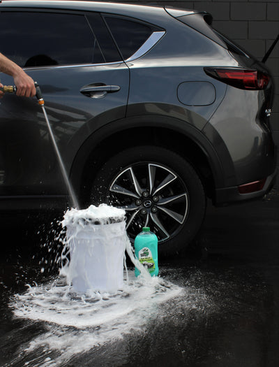 Reduce window haze with Bar's Bugs wax free car wash!