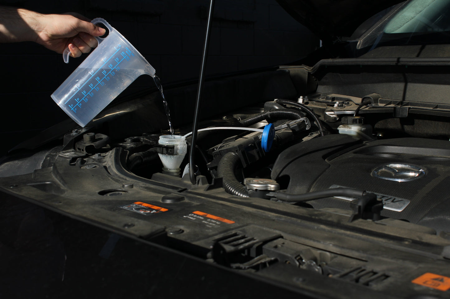 Add water to Bar's Bugs Windscreen Additive