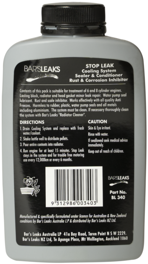 Bar's Leaks Stop Leak 340g Back _ Australia 